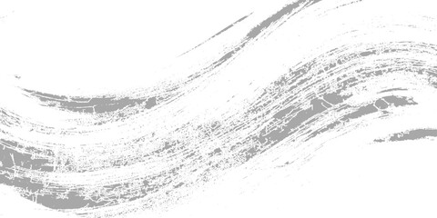 Obraz premium Gray grunge brush stroke texture with distressed weathered pattern on white background