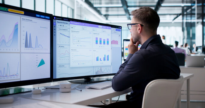 Young Data Analyst Focused