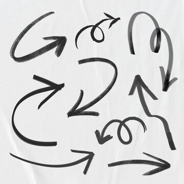 Black arrow design element remix set