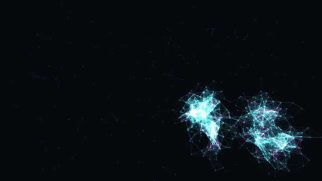 Neural network nodes morph and connect in a digital data lattice