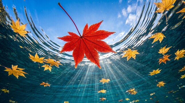 red maple leaves