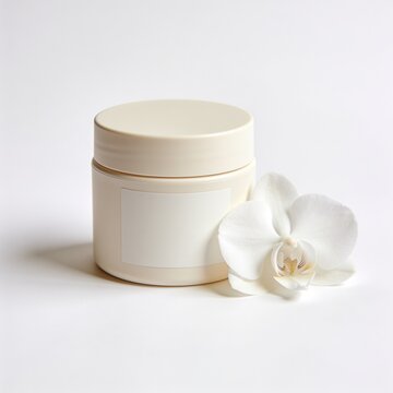Premium Ivory Minimalist Cosmetic Cream Jar