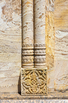 Holy trinity cathedral detail showing stone carving architecture