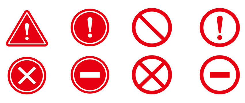 ストップ・STOP・禁止・停止サインアイコンマーク