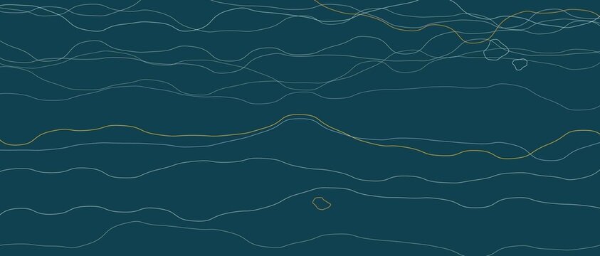 Abstract wavy lines pattern on dark blue background