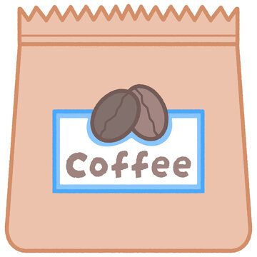 Cute cartoon paper coffee bean bag for cafe coffee shop