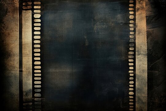 An aged film strip background blackboard cinematic.
