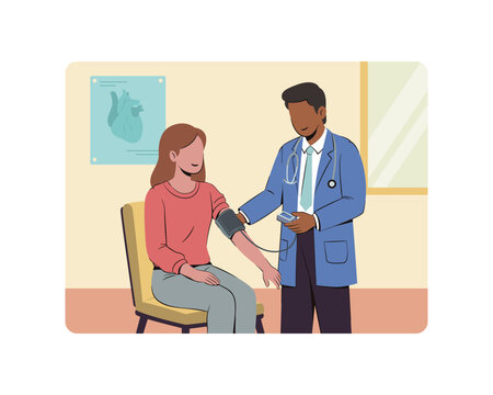 Male Doctor Checking Blood Pressure