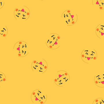 pattern retro smiley cartoon. drip smile, happy cool, psychedelic doodle retro smiley sign. seamless vector illustration