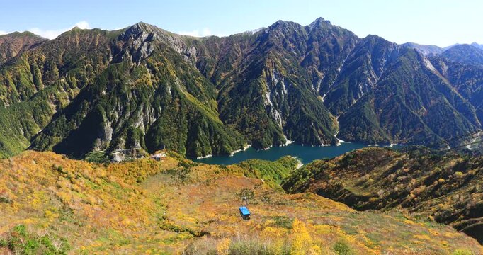 大観峰から立山ロープウェイと黒部ダム