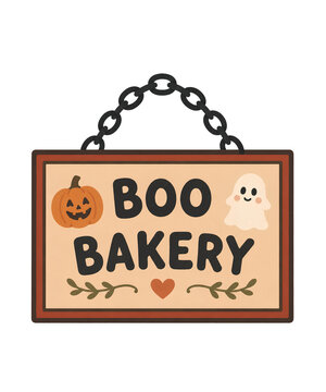 wooden signboard with a chain