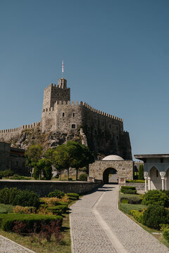 Rabati Fortress in Akhaltsikhe, Georgia on a clear sunny day