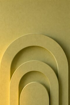 Abstract arch shapes creating a minimal architectural pattern