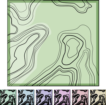 canyon sea topogrphic cartoon. mount plateau, rise escarpment, rift hydrography canyon sea topogrphic sign colorful illustration