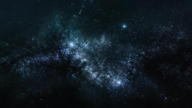 Vast starry night sky with a bright Milky Way galaxy stretching across
