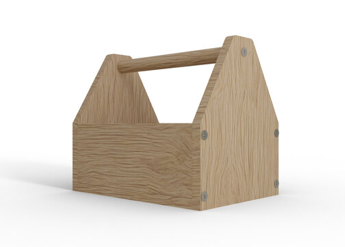 Wooden Tool Chest Mockup for Logo Presentation