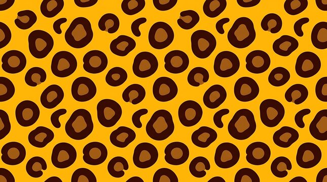 Abstract yellow and brown animal print pattern background with wildlife background wallpaper