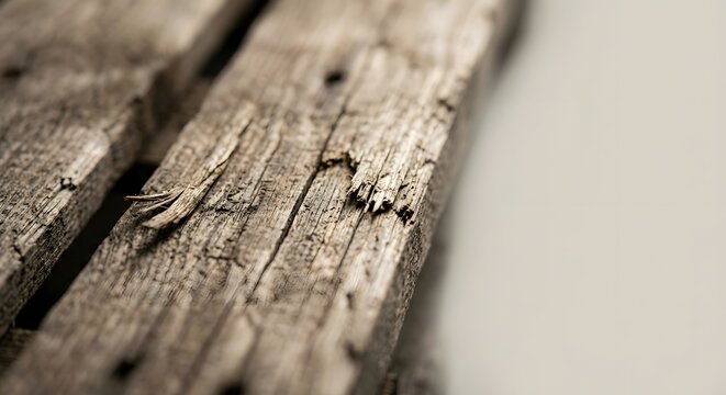 Weathered wooden pallet surface with natural grain and splinter texture
