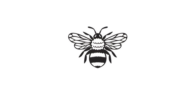 vector bee on a white background