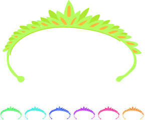 sparkle tiara bridal cartoon. jewelry royal, ceremony accessory, fashion glamorous sparkle tiara bridal sign vector © PikePicture