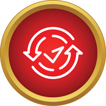 Updating process complete with cycle arrows and a confirmed checkmark
