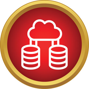 Cloud network connecting and synchronizing with two database servers