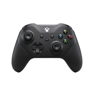 Modern black wireless gaming controller gamepad isolated
