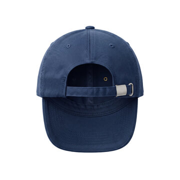 Dark blue cotton baseball cap back view