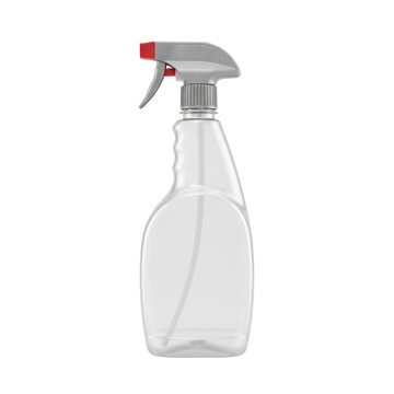 Clear plastic spray bottle with trigger nozzle