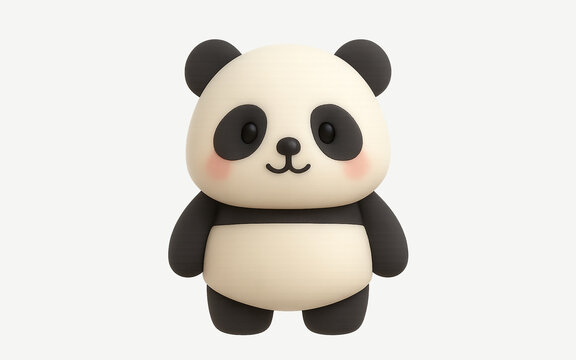 Title: Cute Panda Bear Character with a Friendly Expression
