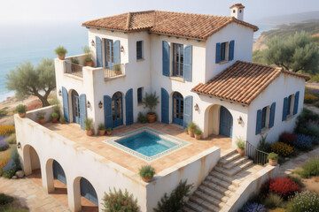 Fototapeta premium Mediterranean Coastal House 5