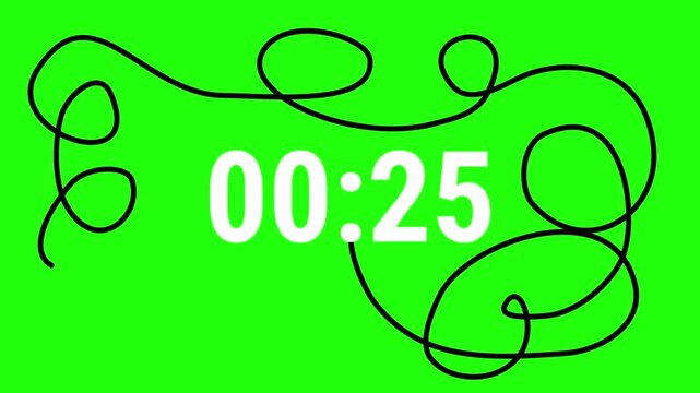 Timer 30 to 0 with Fuse on Chromakey Countdown 30 Seconds 