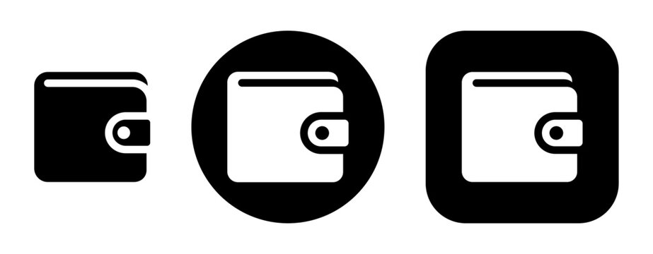 Wallet icons featuring wallet, payment, finance, money and banking symbols for mobile apps, websites and digital interfaces.