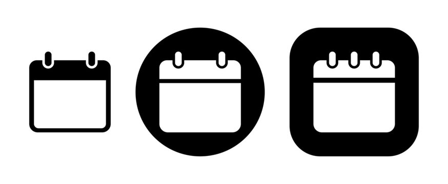 Calendar, schedule, date, planner and event icons for web apps, mobile interfaces, booking systems and digital dashboards.