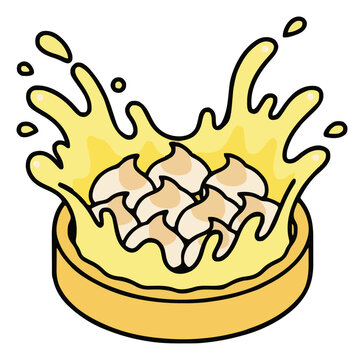 Lemon meringue tart dessert isolated on white backgr.... Generative AI