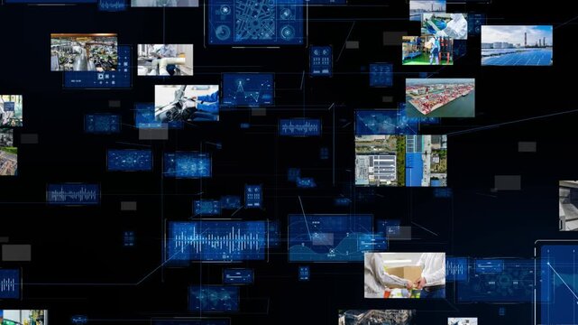 Industry and technology. Factories, industry, manufacturing, imaging, semiconductors, construction, machinery, engineers, workers, DX, ICT.