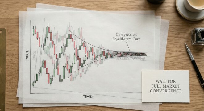 Financial Candlestick Chart Analysis with Compression Equilibrium Core Pattern
