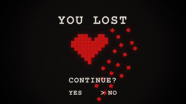 Continue Moment Amid Retro Graphic Despair