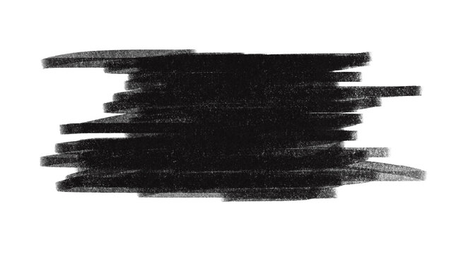 Black marker ink scribble stroke on gray surface