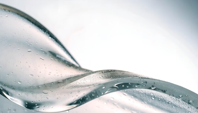 translucent frosted glass forming flowing wave-like contours concentrated along the lower left portion of the composition with generous clean copy space for advertising text