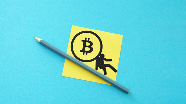 Bitcoin Price Decline and Cryptocurrency Market Correction Concept with Digital Assets, Crypto Investment Risk, Financial Volatility, Trading Losses, Bearish Market and Economic Uncertainty