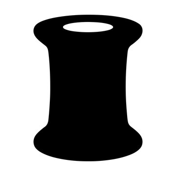 Textile Thread Spool Silhouette &ndash; Minimal Vector Icon