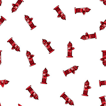 pattern maintenance fire hydrant cartoon. access protection, supply system, urban street maintenance fire hydrant sign vector