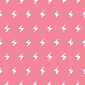 lightning thunder pink seamless pattern