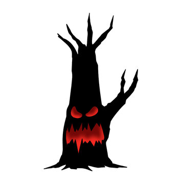 haunted tree, spooky tree png transparent illustration