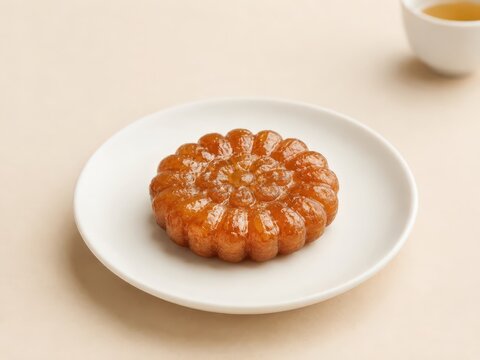 Yakgwa tradicional coreano, galletas de miel brillantes con forma de flor