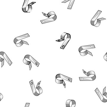 pattern Metal p clip providing reliable fastening for cables and tubes, an essential component for organizing electrical wiring and hydraulic lines in installations and construction