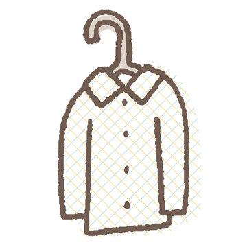 Vector illustration of a shirt hanging on a hanger