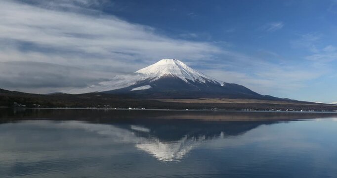 山中湖と富士山