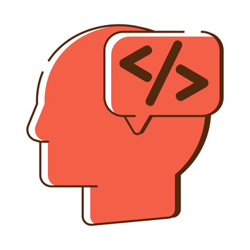 A beautiful design of coding chat icon 